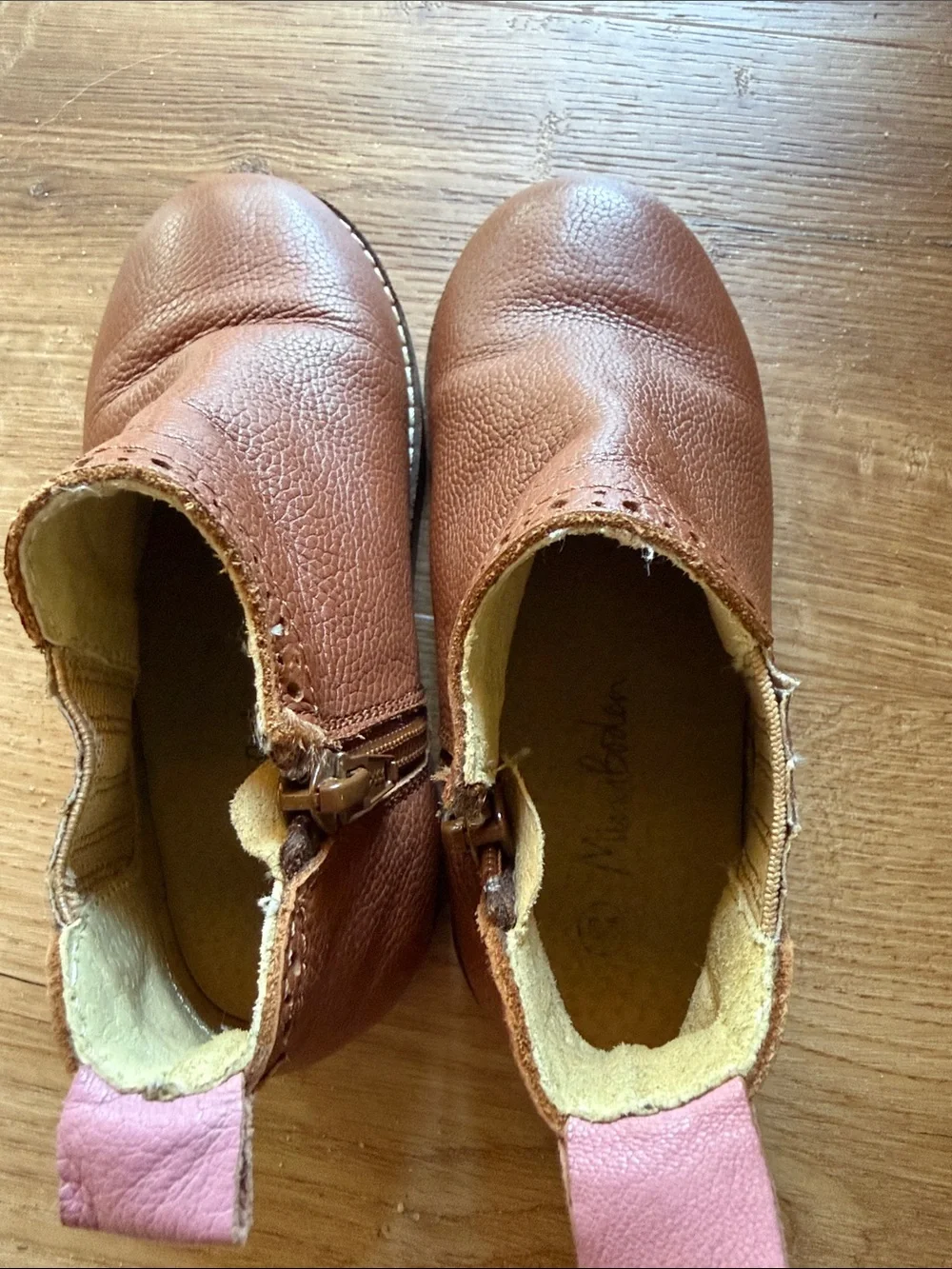 Mini Boden Brown Leather Chelsea Boots